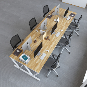 Table de salon VConcept BNV68065 6 places, 120x360cm, design contemporain, bois de caoutchouc avec pieds en fer - Product Image 4