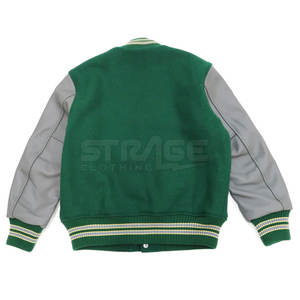 Fabricant pakistanais, faible MOQ, veste d'hiver en cuir et laine, col montant, logo frontal, écologique, coupe-vent, personnalisable - Product Image 4