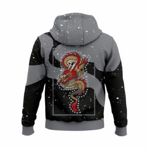 Customizable <b>Men's</b> <b>Hoodie</b> for Winter Oversized Polyester Streetwear Full Print Zipper Design for Sublimation - Product Image 5