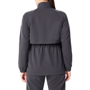 2025 chaqueta de fregado Alberta para mujer, uniforme médico, ropa de trabajo ligera con cremallera, chaqueta de enfermería con logotipo personalizado - Product Image 2