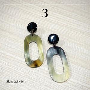 Boucles d'oreilles en corne de buffle faites à la main de luxe, bijoux de mode naturels et durables - Product Image 3