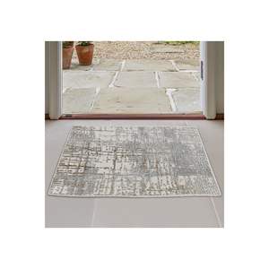 Alfombra de polipropileno tejida a mano Konfor Notta 50x80 BeigeGrey TR - Product Image 1
