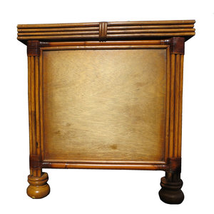 Mesita de noche de madera maciza de 24 "W con almacenamiento ajustable Antiguo-Moderno-Diseño industrial para dormitorio o sala de estar Estilo MDF - Product Image 3