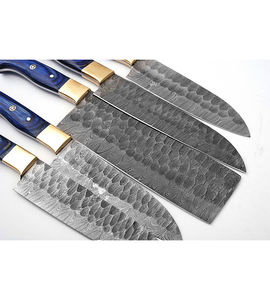 Juego de Cuchillos de Chef Burraq Hechos a Mano con Acero de Damasco, 5 Piezas, Cuchillos de Cocina Profesionales con Mango de Madera, Ecológicos y Ambidiestros - Product Image 4