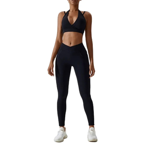 Además de alta calidad 2025 Conjuntos de yoga para mujer Sujetador y ropa deportiva Trajes cómodos - Product Image 6