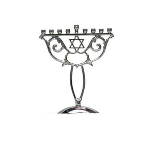 Candelabro Decorativo Ecológico, Portavelas Religioso de Diseño Moderno, Menorah Judía de Aluminio, Centro de Mesa para Hanukkah - Product Image 3