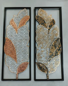 Arte de pared colgante de Metal para el hogar y la Oficina, Color dorado brillante, de latón Ak, decoración de hierro grande - Product Image 1