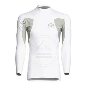 Top vente meilleur produit hommes Rash Guard manches longues dernière conception Fitness porter couleur unie 100% Polyester séchage rapide respirant - Product Image 1