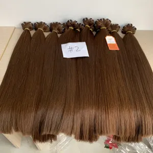 Dark Brown Color Machine Weft Closure Frontal Wigs Remy Hair Extensions Sewing Hair 100% Human Hair Double Drawn Virgin