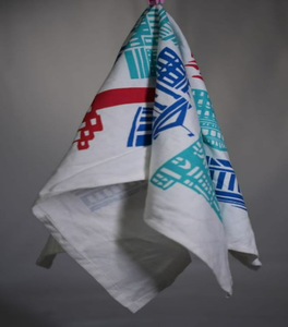 Serviette de cuisine personnalisée en coton biologique 100% écologique, motif personnalisé durable, logo, séchage rapide, hypoallergénique, carrée, pour le thé - Product Image 1