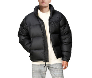 Vente en Gros Élégant Design Personnalisé Mode Hiver Bouffant Bulle Col Montant Avant Manteau Veste Hommes Unisexe Pas Cher Prix DDP Expédition - Product Image 1
