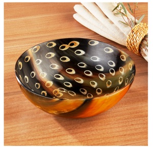 หรูหราดอกไม้สีดํารูปควาย Horn1 ร้อนขายควายตกแต่งชามโกนหนวดเสิร์ฟ & ตกแต่งชามขาย - Product Image 5