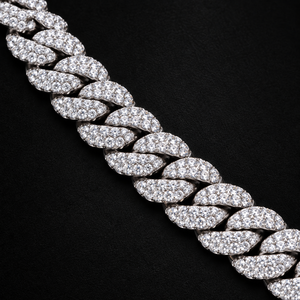 Collier Classique en Moissanite CVD 12MM Maille Cubaine, Testeur de Diamant Inclus, Argent Sterling 925, Bijoux Hip Hop pour Homme, Coffret Cadeau - Product Image 2