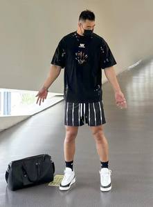 Pantalones cortos deportivos de poliéster para hombre, pantalones cortos con estampado de baloncesto de secado rápido, logotipo personalizado, pantalones cortos informales con estilo, envío DDP - Product Image 5