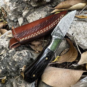 Damascus Steel Made <b>Hand</b> <b>Tools</b> Mini Handmade Skinner Knives Solid Color Custom Logo Mini Handmade Skinner Knives - Product Image 2