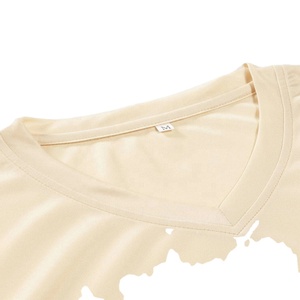 Personalizado de alta calidad de secado rápido cuello en V camisetas hombres blanco Pima algodón en blanco impreso cuello en V camiseta para hombres OEM - Product Image 6