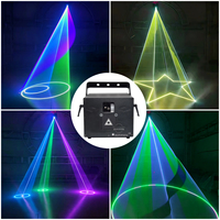 Projecteur laser RGB pleine couleur 3W/4W/5W, ILDA/DMX/Son/Automatique 5-en-1 pour scène, DJ et boîte de nuit