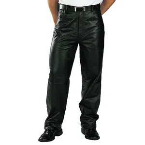 Пользовательские OEM производитель мешковатые карманы с высокой талией уличная одежда с широкими штанишками повседневные длинные кожаные брюки-карго