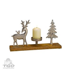Vente en gros Décoration d'arbre de Noël en bois et en métal Centre de table des fêtes Design écologique - Product Image 2