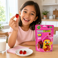 Bonbons de gelée de fraise 3D YoloDuck à la texture fondante et au cœur juteux, emballés individuellement