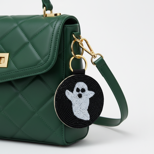 Porte-clés personnalisé fait main en perles, vente en gros, perles de rocaille, couleur unique, option cadeau pour sacs, clés, enfants, exportateur, usine - Product Image 1