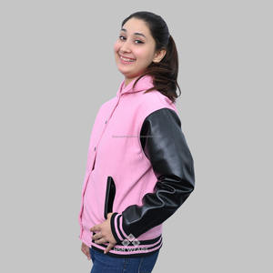 Veste de baseball personnalisée en laine enduite et cuir, col montant, respirante, couleur personnalisée, pour l'hiver - Product Image 3