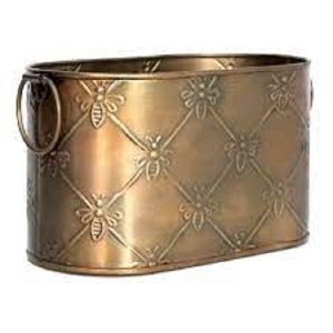 Custom Style Metal Iron Decorative Floor Standing Planter Flower <b>Pot</b> Garden Golden Bucket for Indoor & Outdoor - Product Image 6