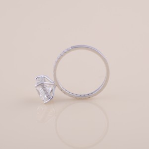 แหวนเพชรทรงปรินเซสคัท IGI เพชรเลี้ยงในห้องปฏิบัติการ สำหรับหมั้นและแต่งงาน พร้อมวงแหวนประดับเพชรแบบ Pavé ทองคำขาว/โรสโกลด์/ทองคำเหลือง 9K - Product Image 6