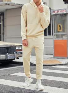 Conjunto de Sudadera con Capucha y Pantalones 100% Algodón, Ropa Urbana de Invierno, Ligera, Ecológica, Transpirable, con Cordón y Estampado - Product Image 5