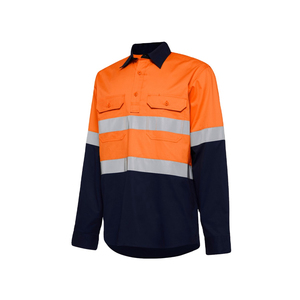 Haute visibilité Construction travail polos bande réfléchissante sécurité à manches longues gilet haute visibilité classe 2 t-shirts Logo personnalisation - Product Image 6