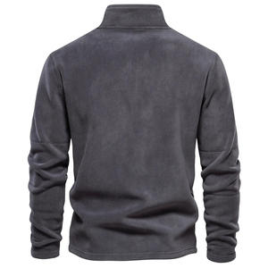 Wholesale Men's Fleece Jacket - Full Zipper, Fleece, Windproof, Embroidered Cotton Knit - Product Image 2