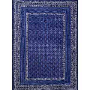 Juego de 6 Piezas de Sábanas Individuales de Algodón Azul de 180 Hilos con 1 Funda de Almohada, Motivos Étnicos para Uso Doméstico, Tamaño Doble - Product Image 3