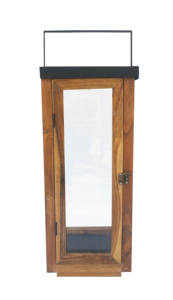 Bougie en bois vintage moderne faite à la main porte-ouragan intérieur en aluminium décor à la maison de noël boîte emballée incluse - Product Image 5