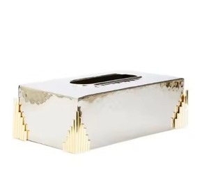 Support de boîte à mouchoirs en métal personnalisé Durable de qualité supérieure pour table de mariage d'hôtel utilisation décorative nouveauté - Product Image 1