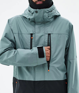 Traje de Esquí Unisex Impermeable y Transpirable con Cierre, Chaqueta de Esquí Aislante Azul Acero/Negro con Material de Nailon/Algodón - Product Image 5