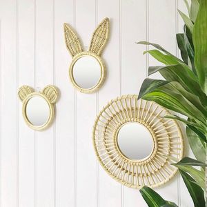 Espejos de ratán para baño, cristal en forma de corazón, precio barato, venta al por mayor - Product Image 6