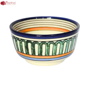 Cuenco de Cerámica de Barro Pulido Hecho a Mano en Marruecos con Patrones Tradicionales, Acabado Natural, Utensilios de Cocina para Decoración del Hogar - Product Image 3