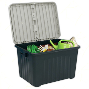 Progarden Pandorino verde 80x58x51h cm panca portaoggetti con ruote multiuso doppio coperchio prodotto da giardino - Product Image 2