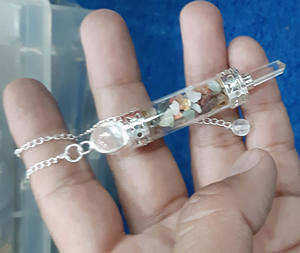 Cabochon de sodalite naturelle pendentif pendule en pierres précieuses en vrac 925 argent plaqué or pendentif de réglage de lunette pour bijoux de guérison Aura - Product Image 4