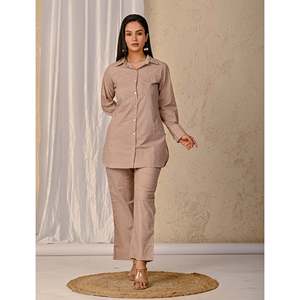 Conjunto Coordinado de Algodón Estampado Gris Barik Butti, Tallas XXS-XXL, Conjunto de 2 Piezas con Pantalones Cortos y Top - Product Image 4