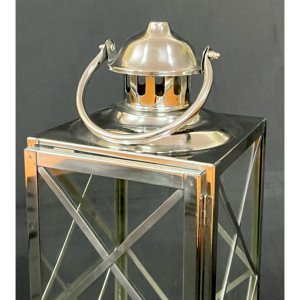 เชิงเทียนโลหะสีเงินสุดหรูโคมไฟเหล็กแขวนตกแต่งทำด้วยมือปรับแต่งได้คุณภาพสูงคริสมาสต์งานแต่งงานบ้าน - Product Image 5