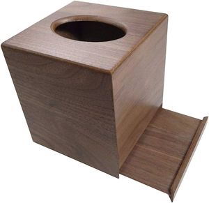 Caja de pañuelos de madera de la mejor calidad, forma redonda, tamaño personalizado, producto más vendido - Product Image 3