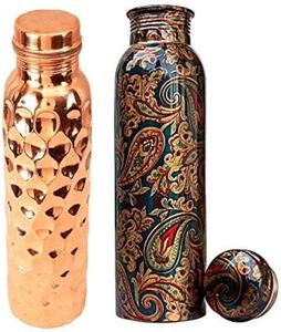 Bouteille d'eau en cuivre imprimée écologique au prix le plus bas bouteille d'eau en cuivre imprimée florale de luxe pour une hydratation élégante - Product Image 4