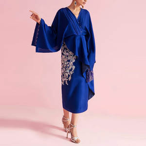 ชุดเดรสปาร์ตี้ผู้หญิงสไตล์ปากีสถาน สีพื้น ปักลาย คุณภาพสูง ระบายอากาศได้ดี สวมใส่สบาย / ออกแบบชุดเดรสยาวระดับเข่าของคุณเอง - Product Image 3