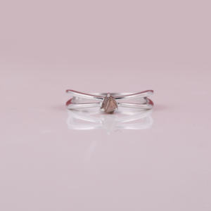 Anillo de compromiso antiguo de plata esterlina con incrustaciones de ajuste de bisel de estilo moderno clásico nuevo certificado de diamante natural - Product Image 1