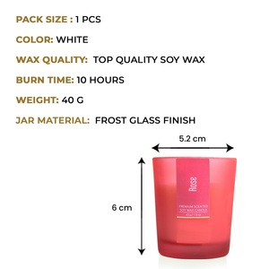 Vela perfumada de cera de soja votiva rosa, velas Premium de larga duración a granel, Ideal para decoración del hogar, regalos y aromaterapia - Product Image 4