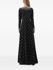 Vestido de fiesta de noche largo cuello redondo Patra capa de trabajo silueta recta vestido de cuentas antiestático para ocasiones especiales capa de lentejuelas - Product Image 6