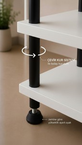 Estante de Cocina con Soporte para Microondas, Organizador para Cafetera y Panel Trasero de Rejilla - Product Image 3