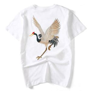 Vente en gros de t-shirts pour hommes imprimés à la mode à manches courtes brodés personnalisés à épaules tombantes coupe surdimensionnée - Product Image 3