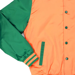 Blouson Bomber Universitaire Florida A&M FAMU Brodé Lettres Grecques Bicolore Réversible Imperméable Unisexe Tenue de Match Printemps - Product Image 2